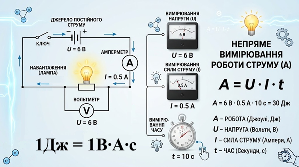 Непряме вимірювання роботи струму